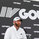 Major champion Dustin Johnson faces the media at the LIV press conference this morning.